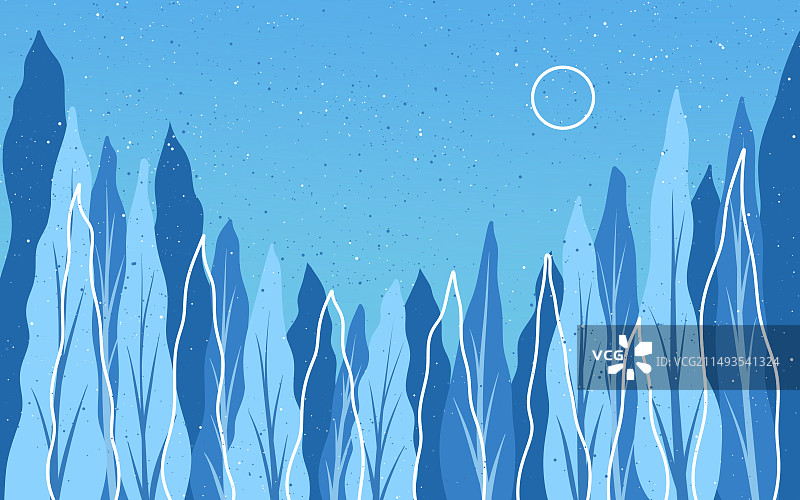 蓝色抽象树林背景图片素材