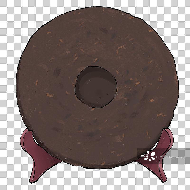 云南普洱茶土特产名茶手绘插画图片素材