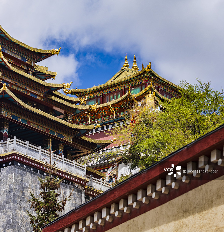 独克宗古城图片素材