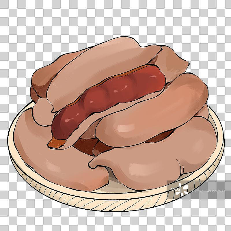 云南甜酸角土特产美食插画图片素材