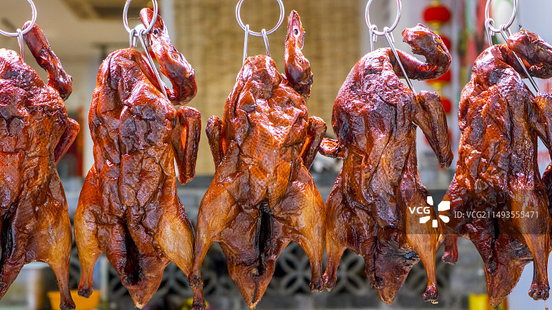 成都魁星楼街烤鸭图片素材