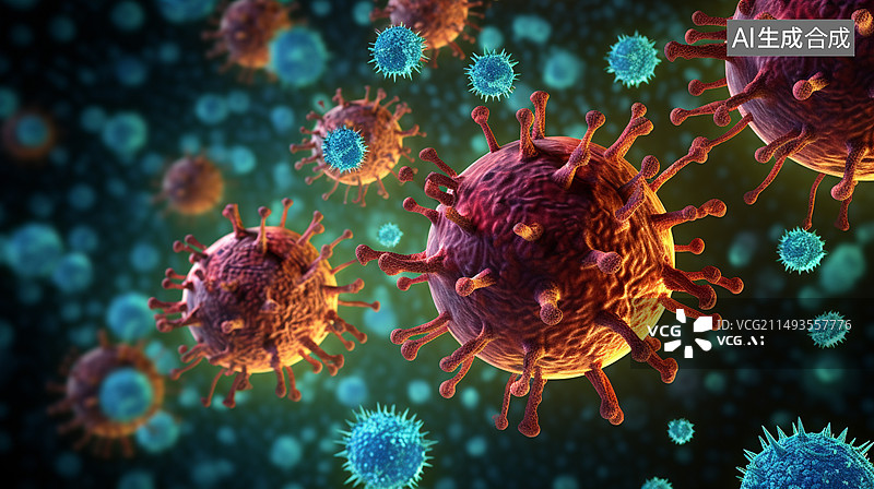 【AI数字艺术】巨细胞病毒图片素材