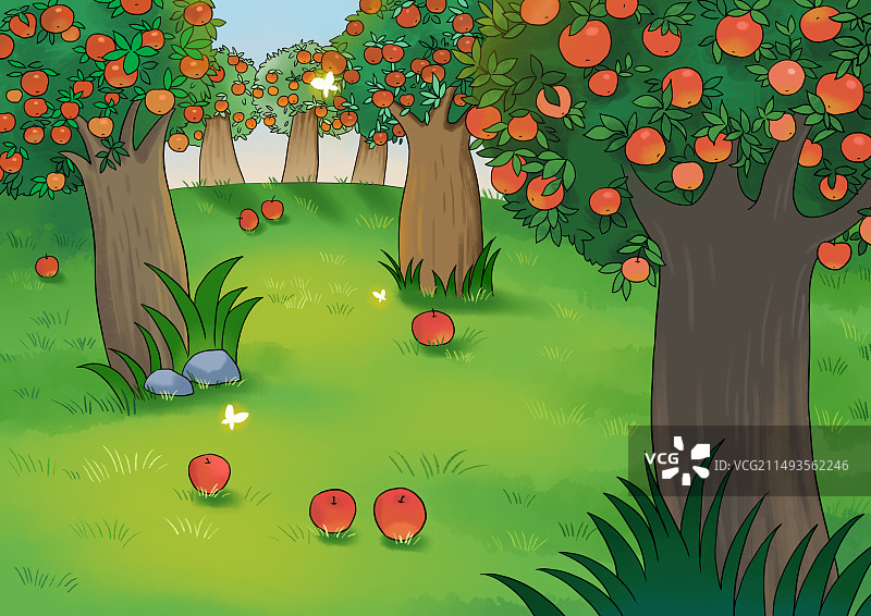 青青苹果园图片素材