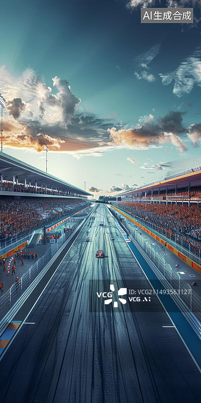 【AI数字艺术】赛车在赛道上飞驰图片素材