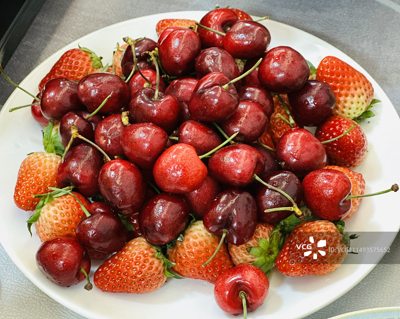 草莓车厘子图片素材
