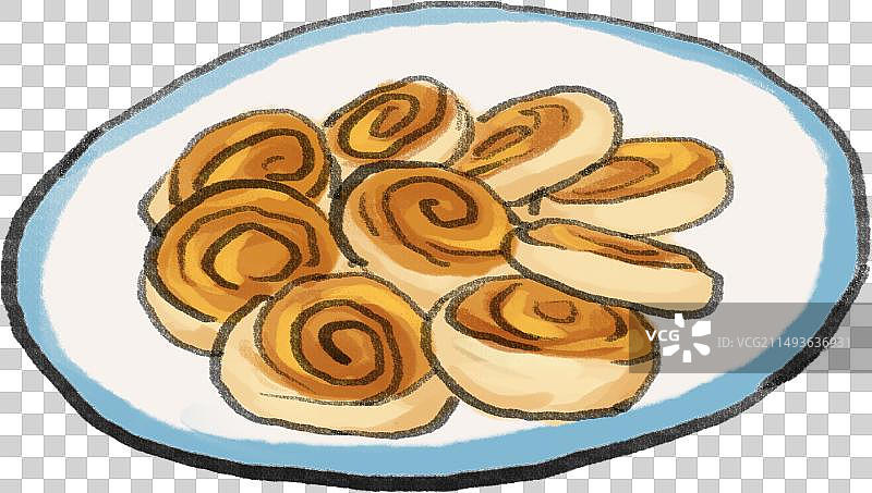 水墨风滇菜云南菜昆明美食摩登粑粑插画图片素材