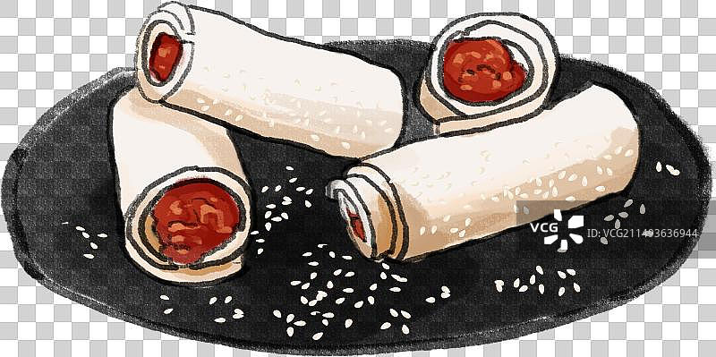 水墨风滇菜云南菜昆明美食包浆豆腐插画图片素材