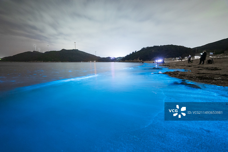 福建福州平潭岛蓝眼泪图片素材