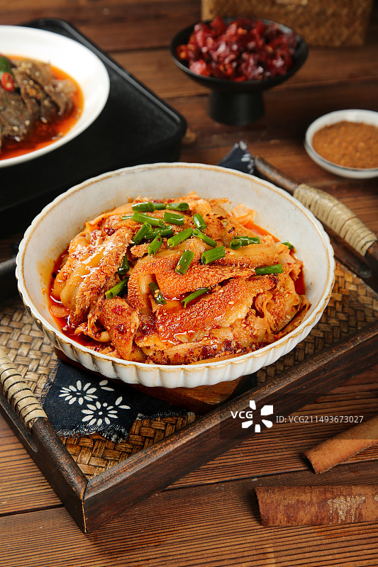 红油牛肚图片素材