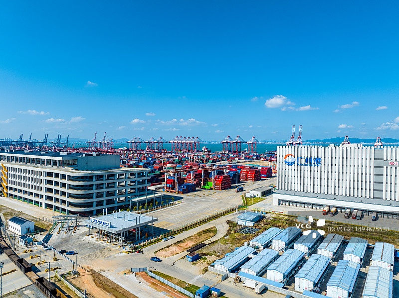 2023.6.5航拍广州南沙广州港图片素材