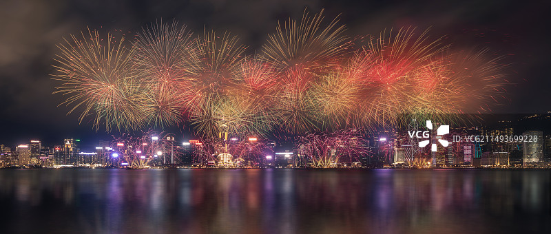 香港烟花秀图片素材