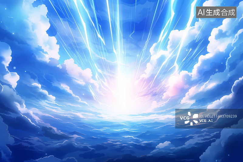 【AI数字艺术】干净蓝天美丽白云抽象PPT海报主视觉背景干净蓝天美丽白云抽象PPT海报主视觉背景图片素材