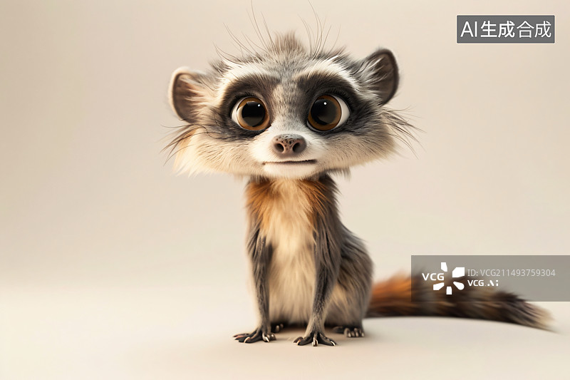 【AI数字艺术】一个可爱的狐猴图片素材