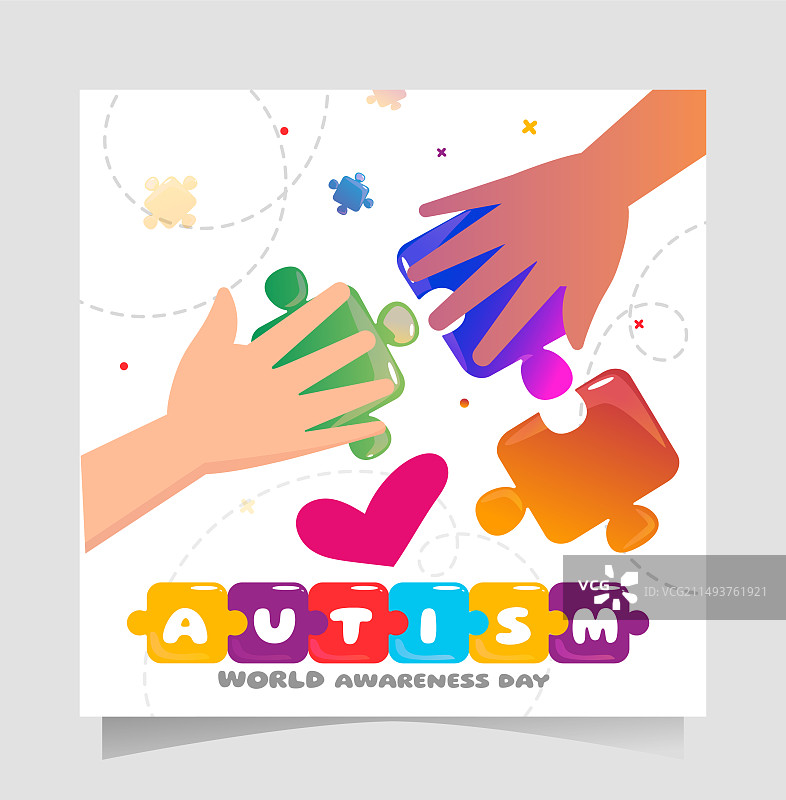 世界自闭症日海报图片素材