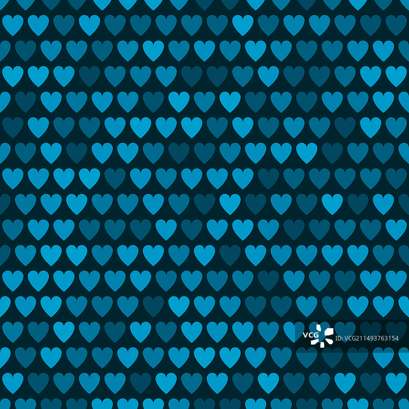 马赛克丹宁蓝色心形装饰图案图片素材