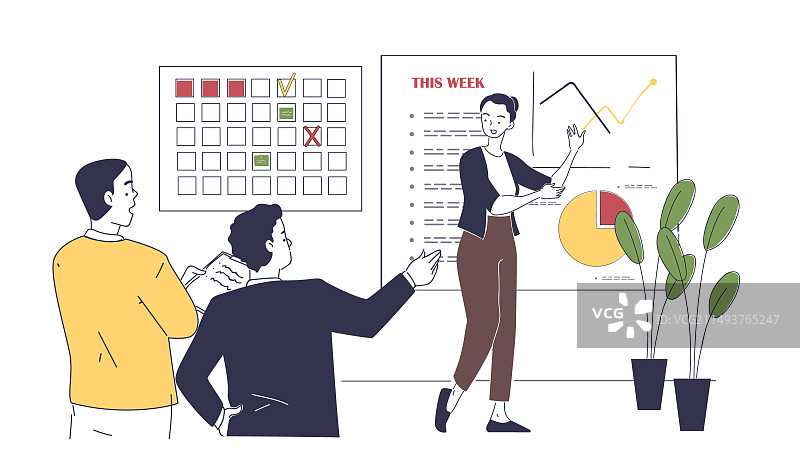 带有任务的简单项目协调员图片素材