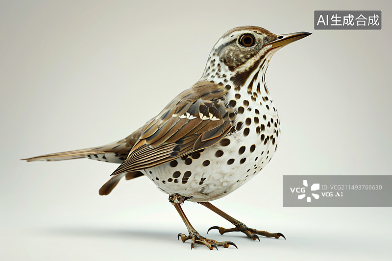 【AI数字艺术】一只麻雀3D模型图片素材