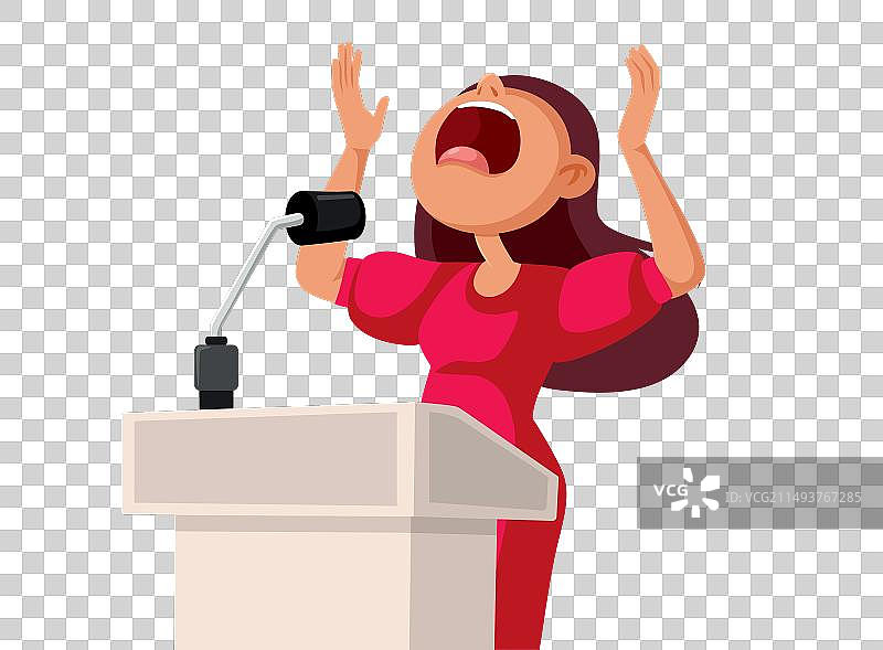 在公共场合大声演讲的励志教练图片素材