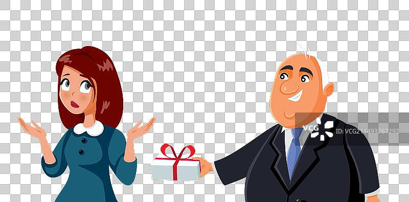 男经理赠送不当礼品图片素材