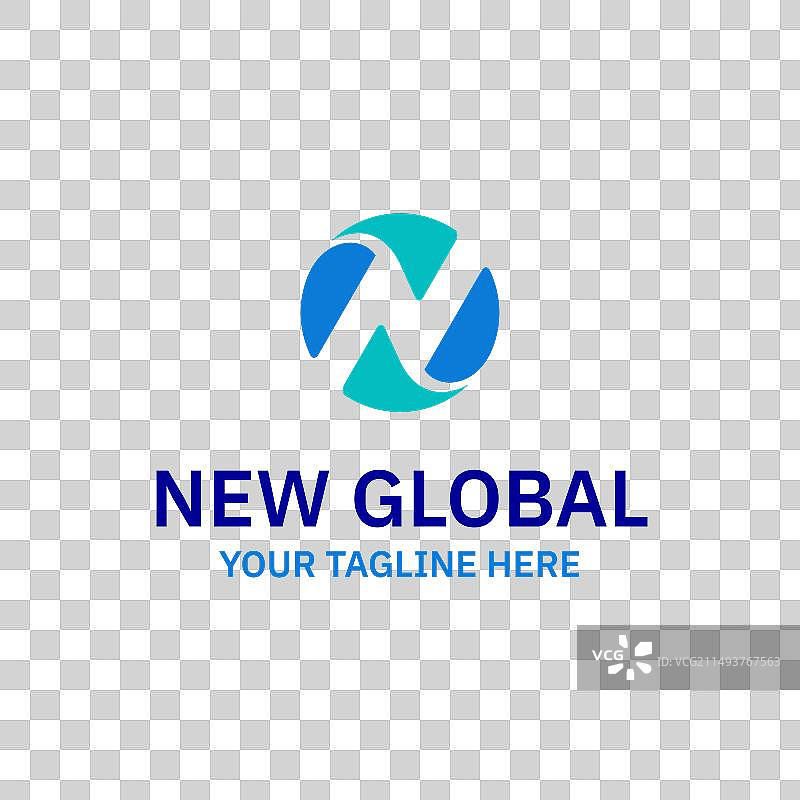 字母N负空间标志图片素材