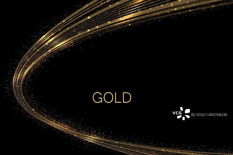 金色弧形孤立构图图片素材