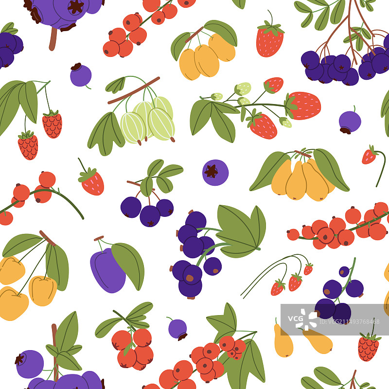 无尽背景上的各种成熟浆果图片素材