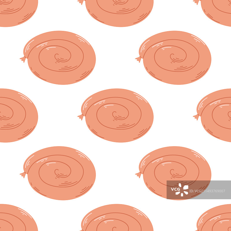 烤肠无缝图案图片素材