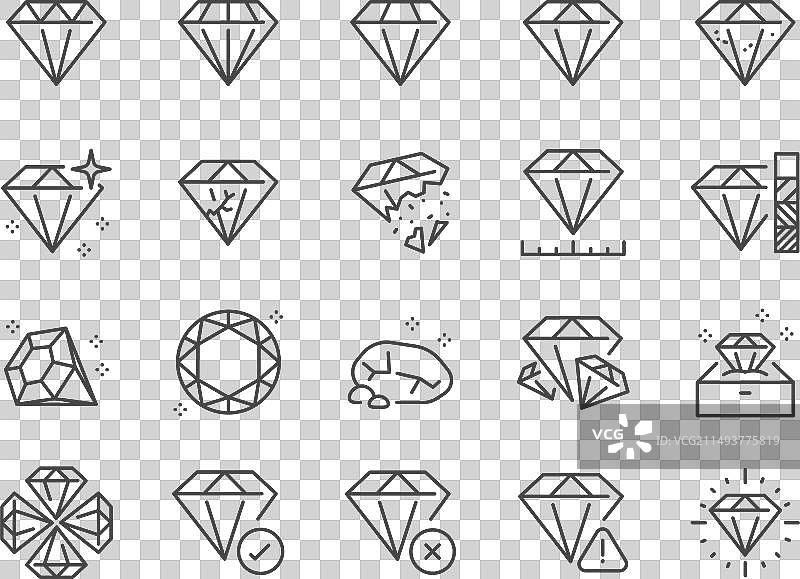 钻石宝石图标集图片素材