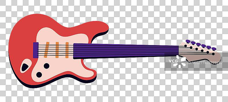 电吉他或贝斯现代弦乐器图片素材