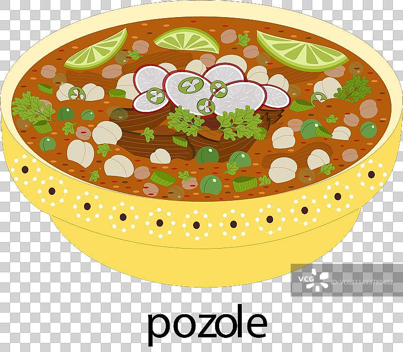 墨西哥波佐莱汤碗图片素材