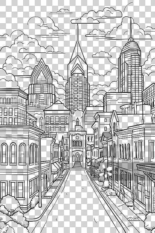 纳什维尔涂色页图片素材