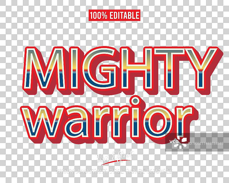 强大的战士文字效果字母图片素材