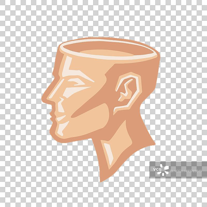 空置打开的骷髅头图片素材