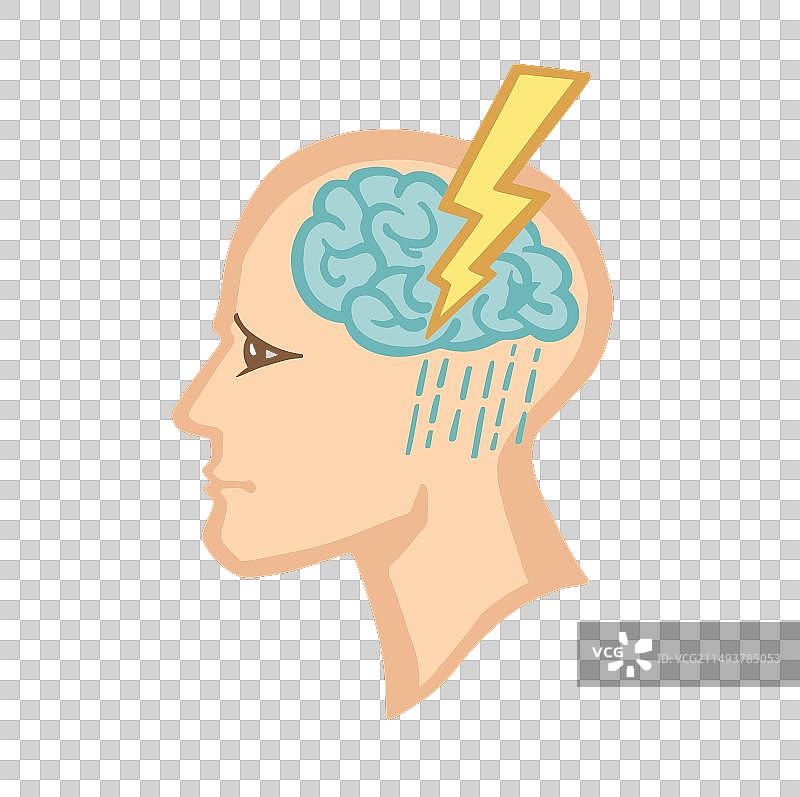 头部承压卡通云朵图片素材