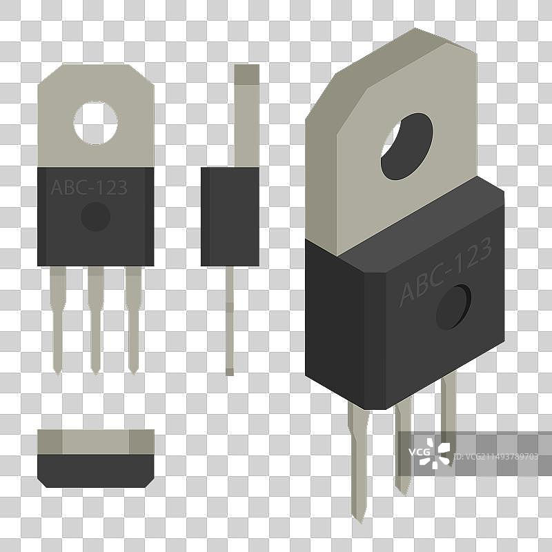 功率晶体管电子元件图片素材