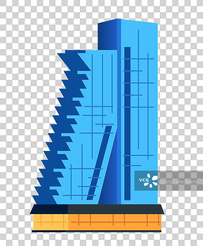 斯里兰卡现代建筑扁平风格设计图片素材