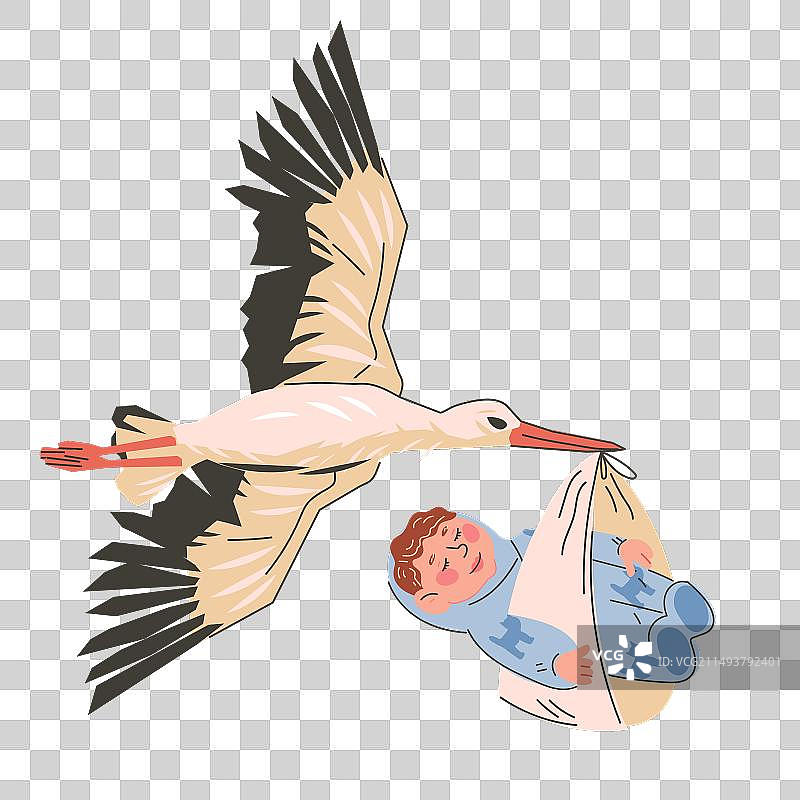 新生儿到来的公告卡片图片素材