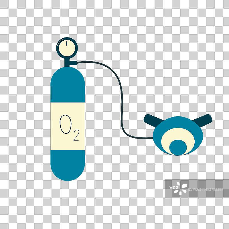 带面罩的氧气瓶图片素材