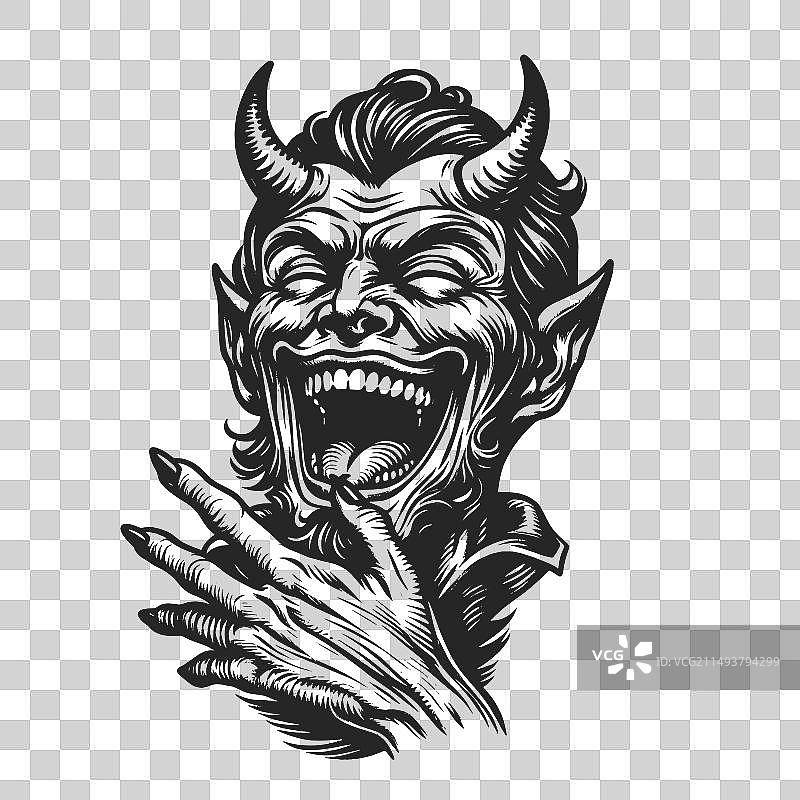 正在嘲笑的魔鬼形象图片素材