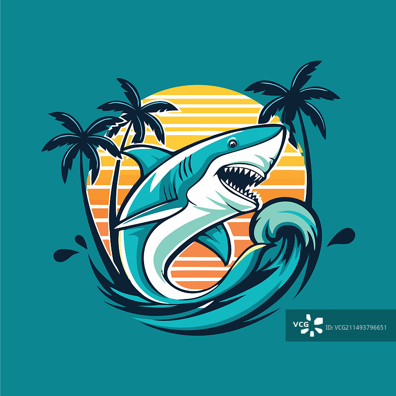 海中鲨鱼图片素材