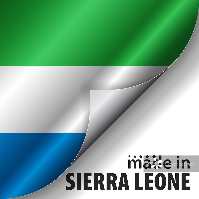 塞拉利昂制造图形标签图片素材