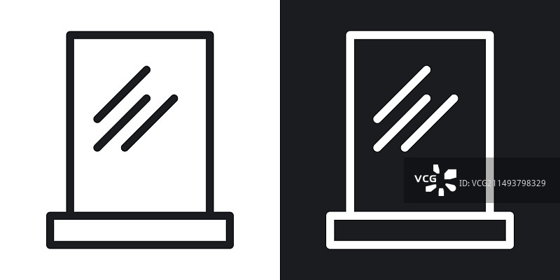 化妆镜浴室女士个人图标图片素材