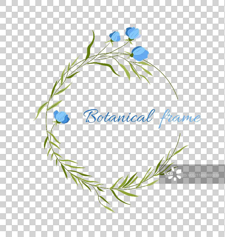 圆形鲜花边框图片素材