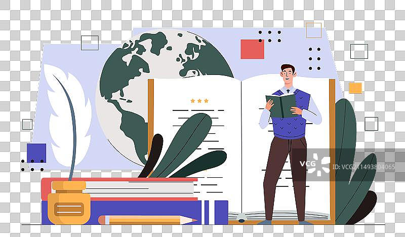 职业作家概念图片素材