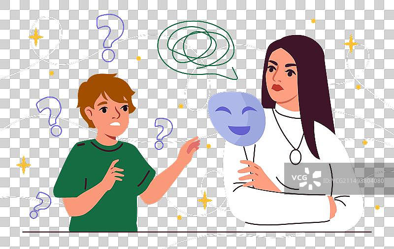 伪装的女人概念图片素材