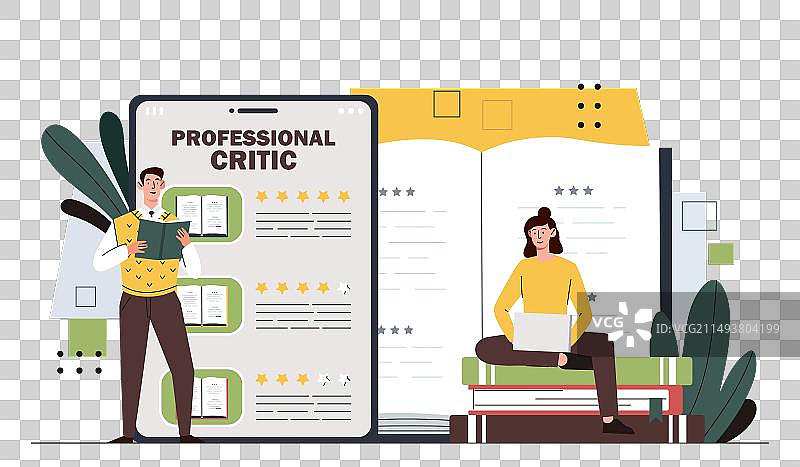 专业评论员概念图片素材