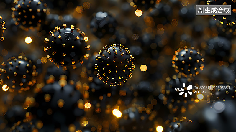 【AI数字艺术】病毒,生物学,医疗,抗体,医学图片素材