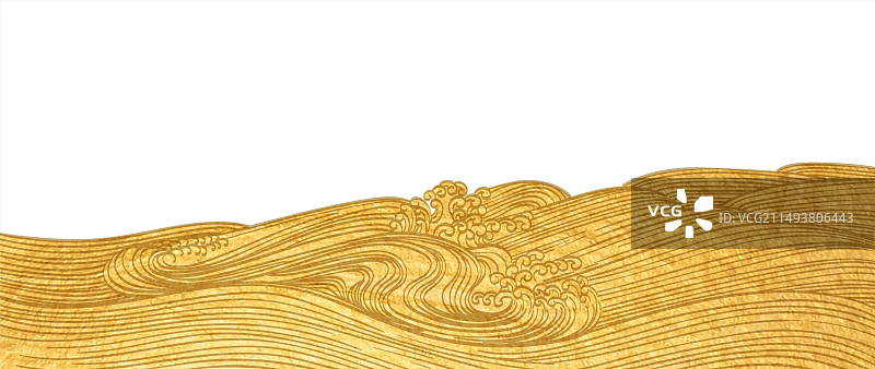 日式波浪抽象风景图片素材