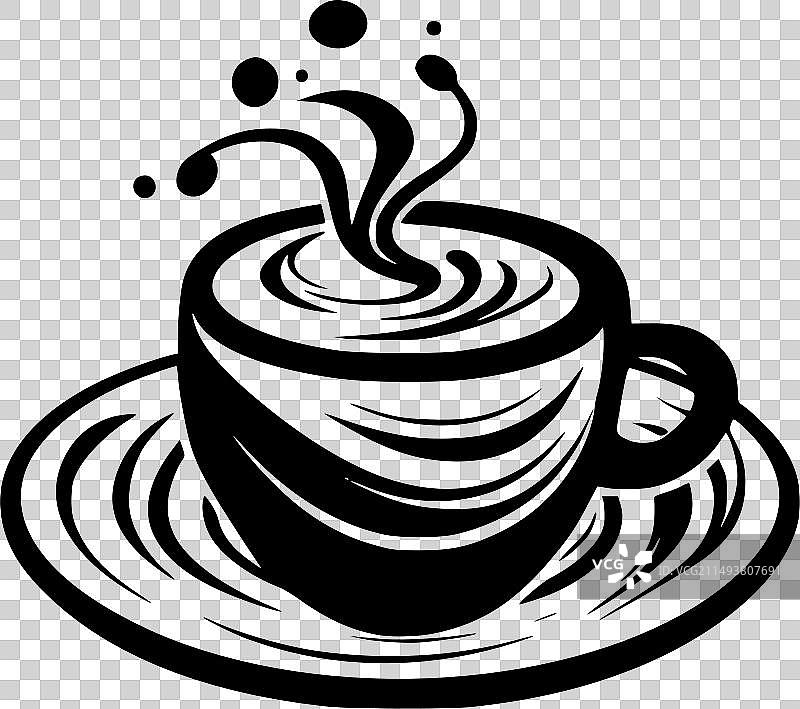 简约咖啡剪影图片素材