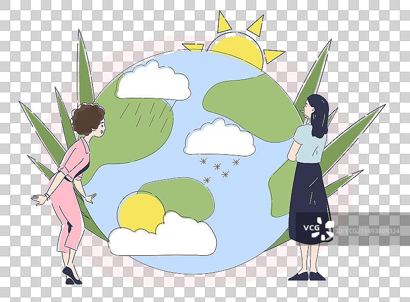 世界气象日涂鸦图片素材